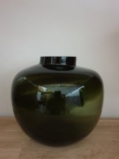 Glazen vaas olijfgroen/grijs/zwart S