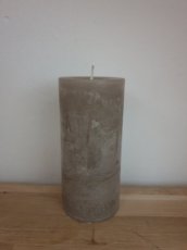 Candle rustic stone L