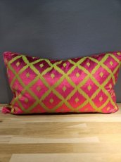 Kussen Fuchsia/Light Green